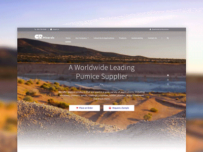 CR Minerals - Web Design design development digital home page index interaction interactive ui user experience ux web design website