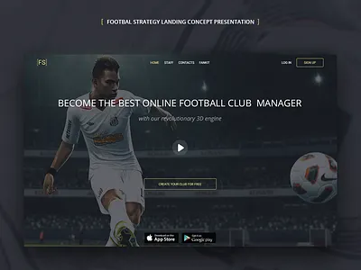 [FS] design football landing soccer sports ui ux