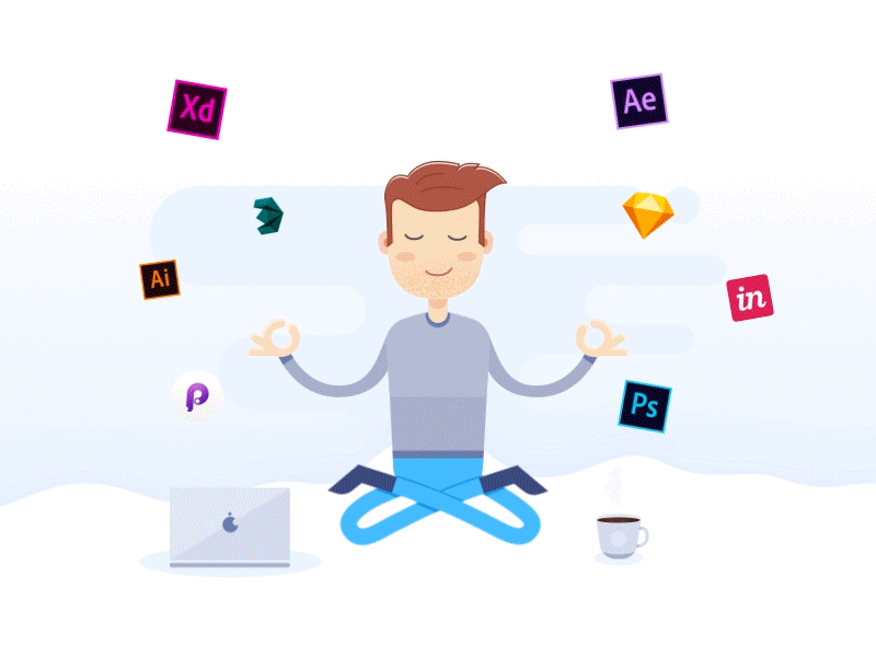 Character for designer service adobe ae animation character graphic design principle sketch web design