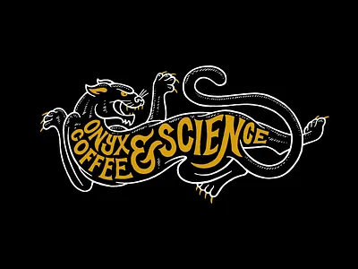 OCL Panther Camp Mug black and gold camp mug coffee enamel flash illustration panther tattoo