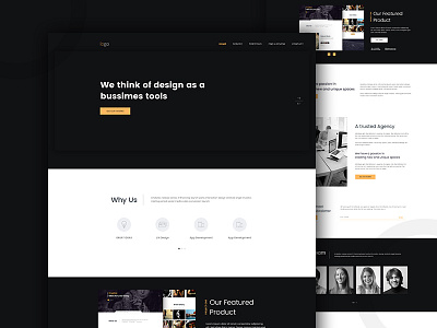 Creative Agency Website agency business clean creative design designer landing page simple ui ux website