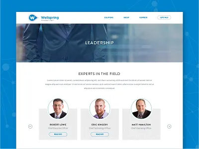 Wellspring :: Leadership about bios business company leadership software testimonial ui ux values web web design