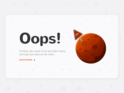 Error 404 - Daily UI challenge #008 404 daily dailyui dailyui008 dailyuichallenge error error 404 mars photoshop psdehat ui web