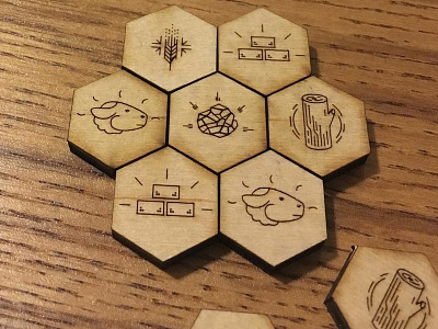 Lasers! boardgame catan etsy game illustrator laser lasercut settlers settlers of catan wood