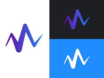 Wave Mark gradient logo mark