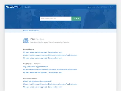 Newswire Zendesk Pages article listings zendesk