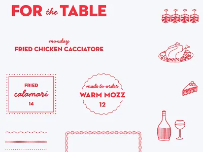Parm graphics illustration italian restaurant typography