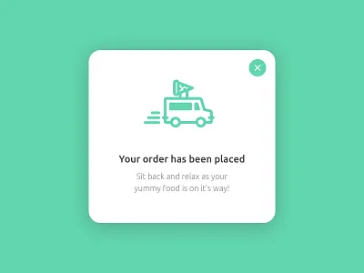 Daily UI #016 - Pop-Up/Overlay 016 confirmation dailyui delivery food overlay pizza pop up truck ui ux web