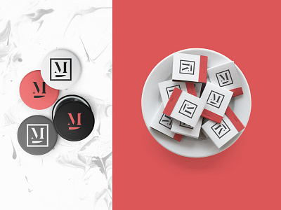 Pins and Matches brand brand identity branding button chef cook culinary logo matchbook serif stencil typography