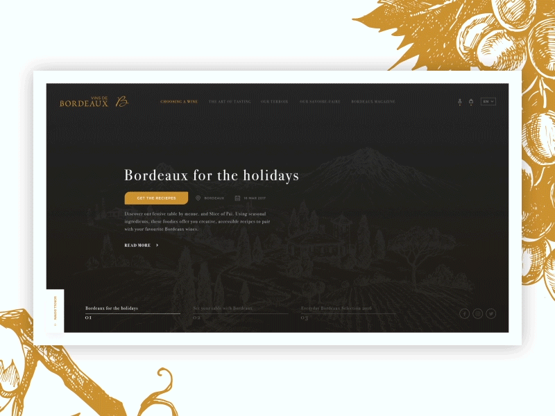 Bordeaux Winnery 2 bordeaux ux web design wine wine ui