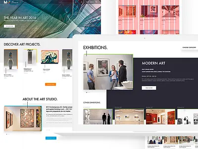 M17 Art Gallery (Ukraine). Homepage, corporate website. art clean editorial exhibition gallery museum painting platform product ui ux wittydigital