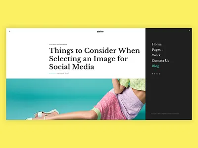 Blog Post agency blog business minimal small theme ui ux wordpress