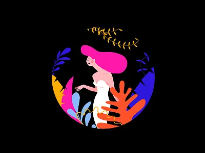 Tropical Heat girl heat illustration leaves summer travel trip tropic