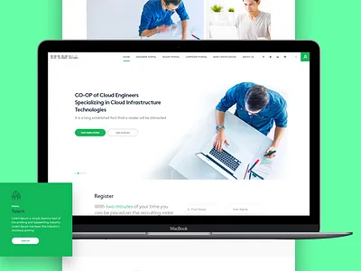 Landing Page - Portal Landing Page clean engineer landing page portal responsive talent template ui ux web design website