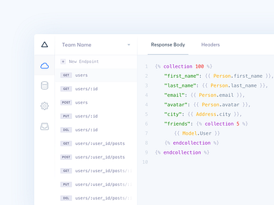 Beacon api code editor header icons light sidebar syntax ui