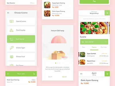Simple Food app exploration app food illustration onboarding restaurant ui ux