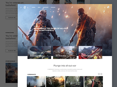 Game bundle clean head minimal space ui uix ux web website white