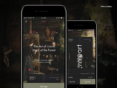 Art Ticket UI app art iphone ticket ui