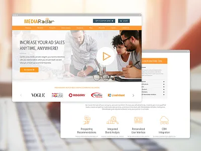 MediaRadar - Web Design design development digital index interaction interactive redesign ui user experience ux web design website
