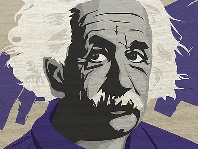 Albert Einstein albert einstein artwork digital illustration famous american meeting rooms pop art poster