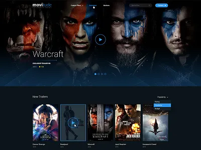 MoviTube – online movie theater cinema film flat free media minimalism movie online play theater