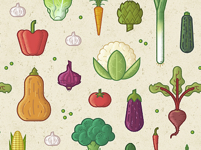 Healthy Dudes broccoli chilli corn editorial food healthy packaging pattern pumpkin tomato vegetable veggie