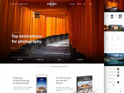 Lonely Planet HP - Full comp layout lonelyplanet photography process resource travel typography