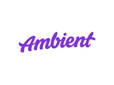 Ambient (Almost Final) Logotype branding custom lettering custom type hand lettering lettering logo logo design logotype process typography word mark