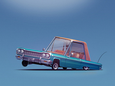 SO LOW! artua car chevy drop illustration impala low lowrider stance wheels