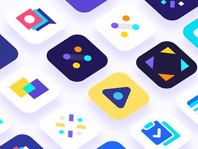 App Icons app app designer app icon chat communication connect ios iphone mark stream tasks video