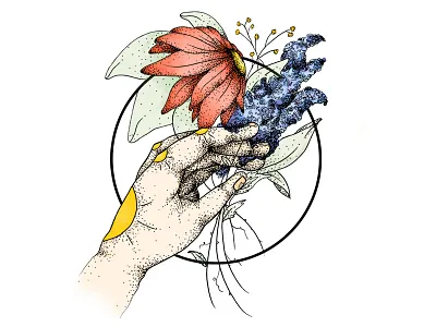Digital Painting No. 4 digital digital painting drawing flower hand human marker micron pen painting sketch