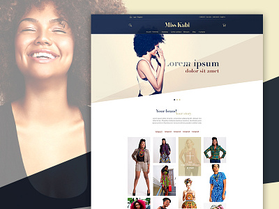 Afrochic Web Page - Home design online site store template ux web