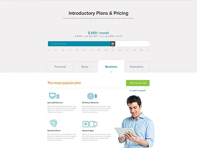 Pertino Pricing Module design icons ui ux