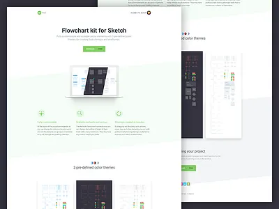 FREE Flowchart kit for Sketch arrows diagram flow chart flowchart free freebie kit readymag sitemap sketch userflow workflow