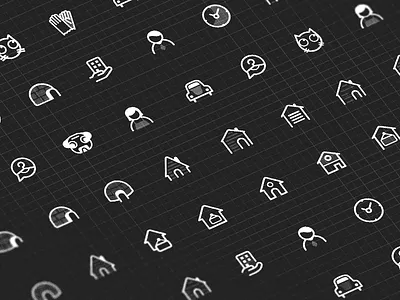 Life Service Icons 2d ai estate exchange flat house icon life linear pet service