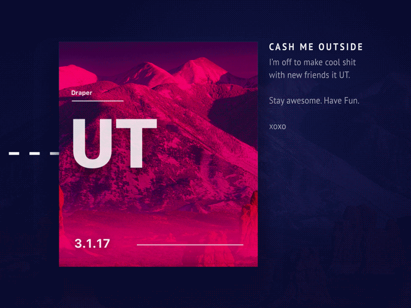 New Job. Same OG. card swipe principle sketch ui user experience user interface ux