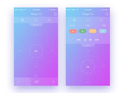 TV remote control app clean home mobile remote remote control smart home tv tv remote ui ux