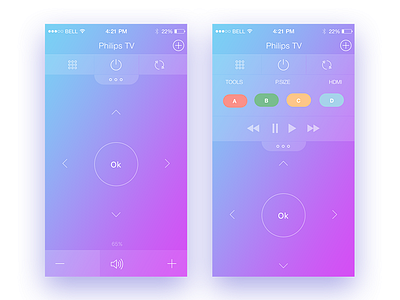 TV remote control app clean home mobile remote remote control smart home tv tv remote ui ux