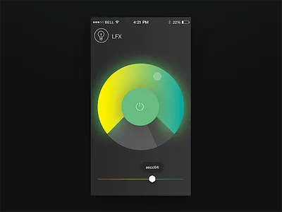 Remote lighting control app clean color control home lighting control remote smart home ui
