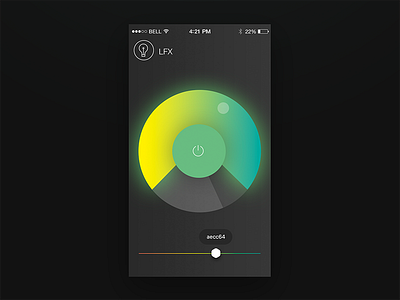 Remote lighting control app clean color control home lighting control remote smart home ui