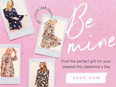 Valentine's Day Email cursive eblast email email design feminine handwritten newsletter pink pretty valentines day