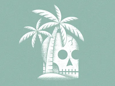 Dead Daze bitchin cool icon illustration island skull skull island tropical