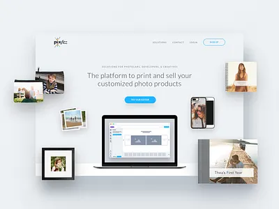 Collage clean collage design home page homepage landing marketing web site website