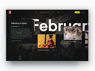 When To Travel adventure daily ui homepage interface japan timeline travel weather web design website