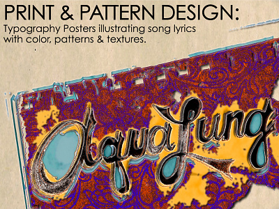 AQUALUNG COVER lyric posters typography