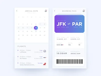 Daily UI #024 Boarding Pass v2 024 app boarding boarding pass calendar dailyui e ticket mobile pass ticket ui ux