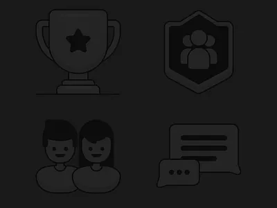 Starfire Empty / Loading State Graphics chat clan friends group trophy ui ux