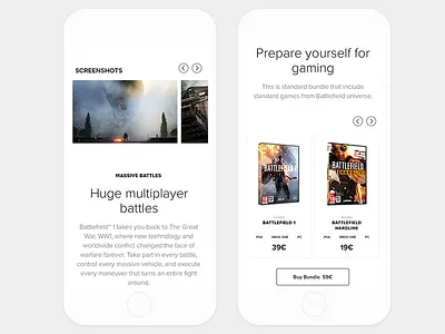 Game Bundle - RWD Mobile 2 clean head minimal mobile space ui uix ux web website white