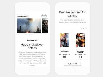 Game Bundle - RWD Mobile 2 clean head minimal mobile space ui uix ux web website white