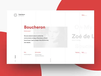 Portfolio projects page clean design interaction interface meneur portfolio thadde ui user ux website